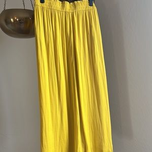 Zara Sunflower Yellow Wide Leg Pants